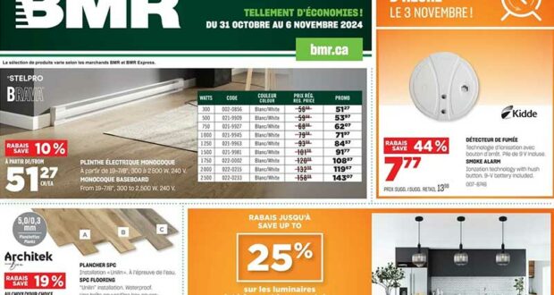 Circulaire BMR du 31 octobre au 6 novembre 2024