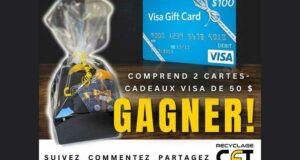 Gagnez 100 $ en cartes-cadeaux Visa