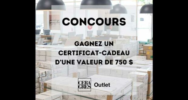 Gagnez une carte-cadeau Céragrès Outlet de 750 $