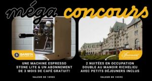 Gagnez une machine espresso Stone Lite (1890 $)