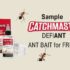 Échantillons de l'appât liquide pour fourmis Catchmaster DefiANT