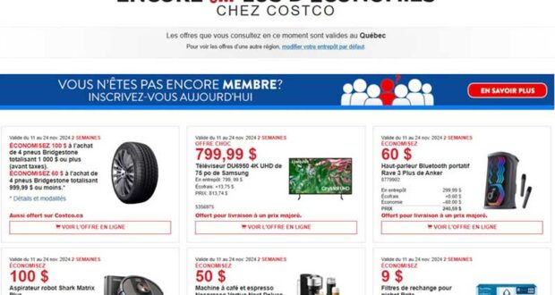 Circulaire Costco du 11 novembre au 24 novembre 2024