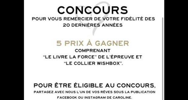 Concours Caroline Neron - 5 magnifiques prix à gagner