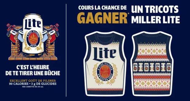 Gagnez 1301 chandails de Noël Miller Lite (35 $)