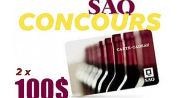 Gagnez 2 cartes cadeaux SAQ de 100 $