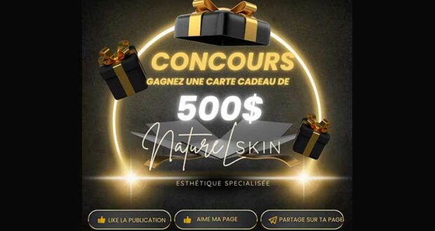 Gagnez 500 $ en carte cadeau NatureL Skin