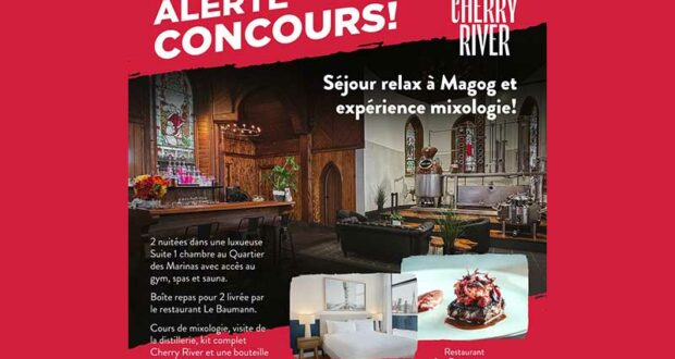 Gagnez un Séjour relax à Magog et expérience mixologie