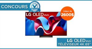 Gagnez un téléviseur C4 OLED evo 4K 65 pouces LG (2600 $)