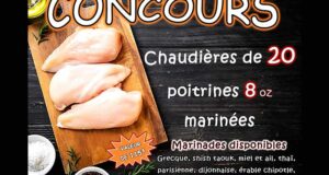 Gagnez une chaudière de 20 poitrines de poulet mariné