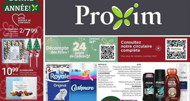 Circulaire Proxim du 19 décembre 2024 au 1 janvier 2025