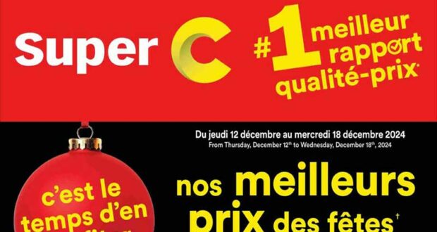 Circulaire Super C du 12 décembre au 18 décembre 2024