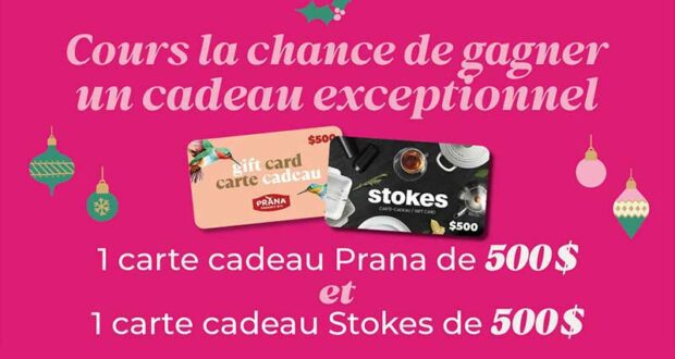 Gagnez 1000 $ en cartes cadeaux PRANA X Stokes