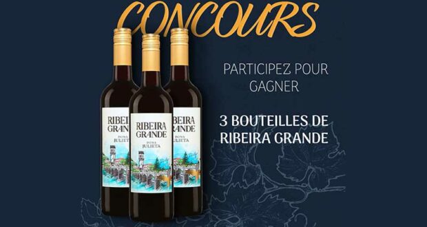 Gagnez 3 bouteilles bouteille de vin rouge RIBEIRA GRANDE