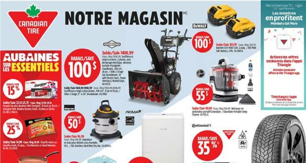 Circulaire Canadian Tire du 16 janvier au 22 janvier 2025