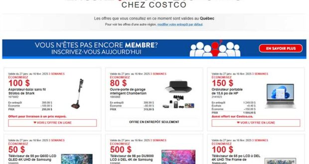 Circulaire Costco du 27 janvier au 16 février 2025