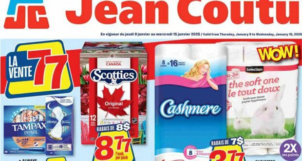 Circulaire Jean Coutu du 9 janvier au 15 janvier 2025