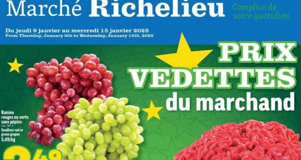 Circulaire Marché Richelieu du 9 janvier au 15 janvier 2025