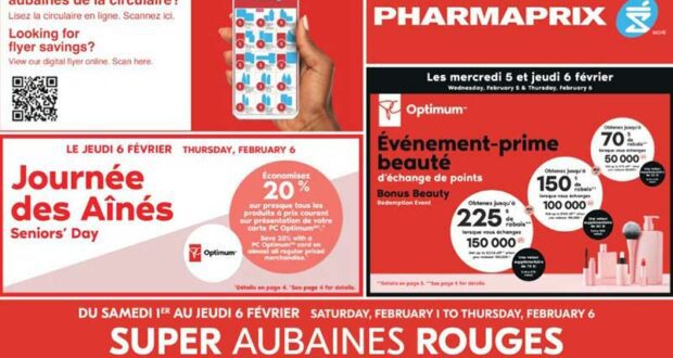 Circulaire Pharmaprix du 1 février au 6 février 2025