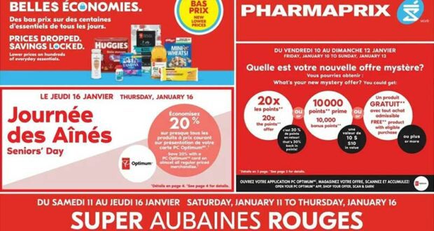 Circulaire Pharmaprix du 11 janvier au 16 janvier 2025