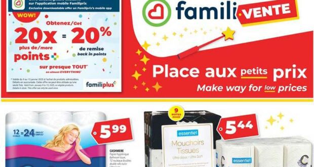 Familiprix Circulaire du 9 janvier au 15 janvier 2025