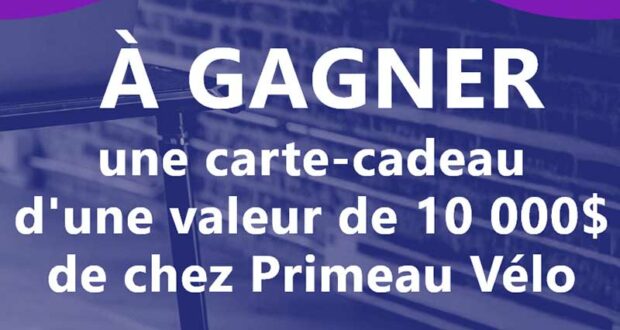 Gagnez une carte-cadeau Primeau Vélo de 10 000 $