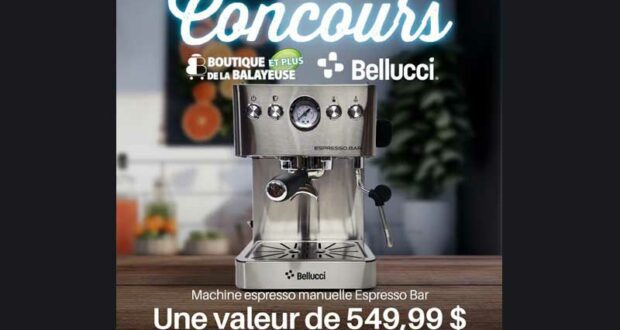 Gagnez une machine espresso Espresso Bar de Bellucci (550 $)