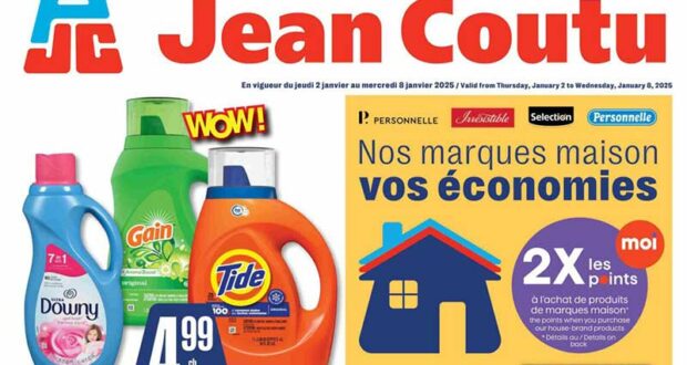 Jean Coutu Circulaire du 2 janvier au 8 janvier 2025