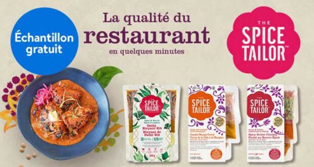 Obtenez gratuitement 3900 trousses de repas The Spice Tailor