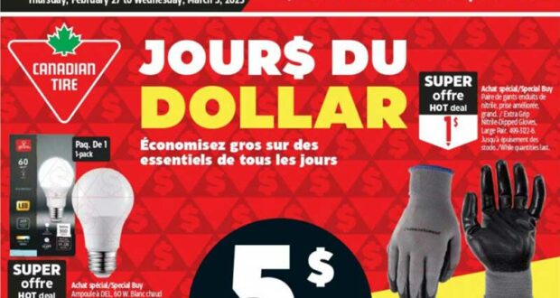 Circulaire Canadian Tire du 27 février au 5 mars 2025