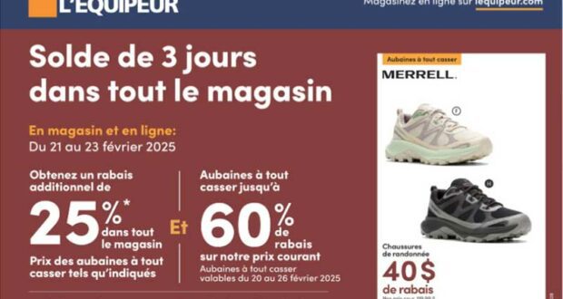 Circulaire L’Équipeur du 20 février au 26 février 2025