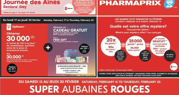 Circulaire Pharmaprix du 15 février au 20 février 2025