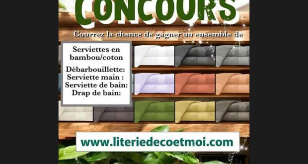 Gagnez un Ensemble Complet de Serviettes en Coton Bambou