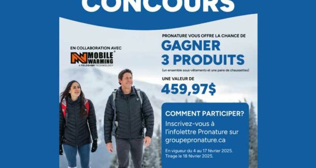 Gagnez un ensemble de 460 $ offert par Pronature