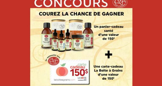 Gagnez un panier-cadeau santé grâce à Clef Des Champs