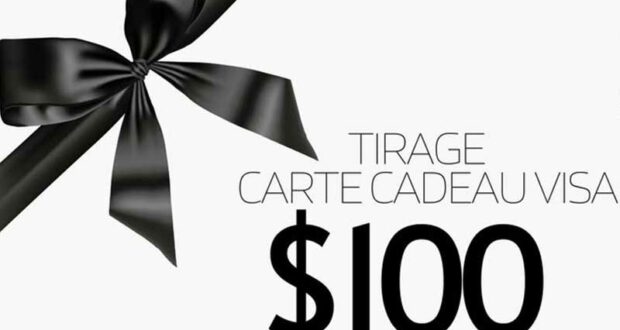 Gagnez une Carte Cadeau Visa 100$