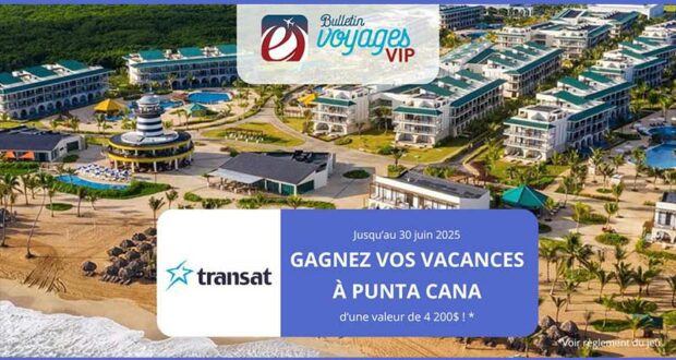 Gagnez vos vacances à Punta Cana (4200 $)