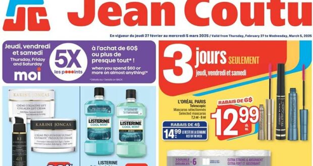 Jean Coutu Circulaire du 27 février au 5 mars 2025