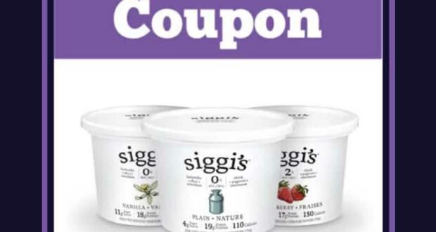 Économisez 1$ à l'achat de 2 produits Siggi's