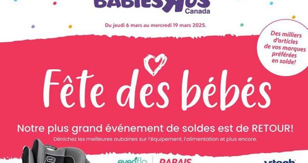 Circulaire Babies R Us du 6 mars au 19 mars 2025