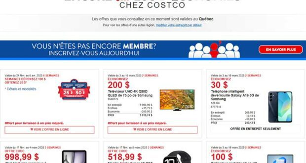 Circulaire Costco du 3 mars au 16 mars 2025