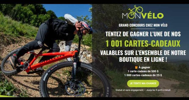 Gagnez 25 000 $ en cartes-cadeaux Mon Vélo