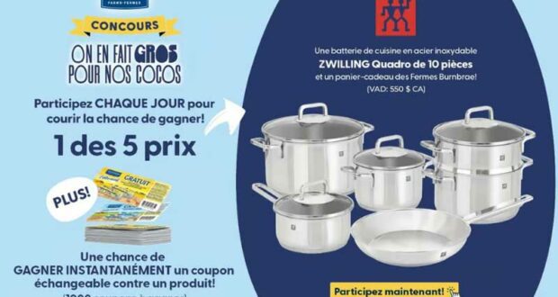 Gagnez 5 prix de 550 $ chacun