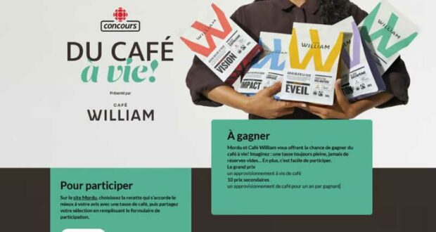 Gagnez un approvisionnement à vie de café (15 000 $)